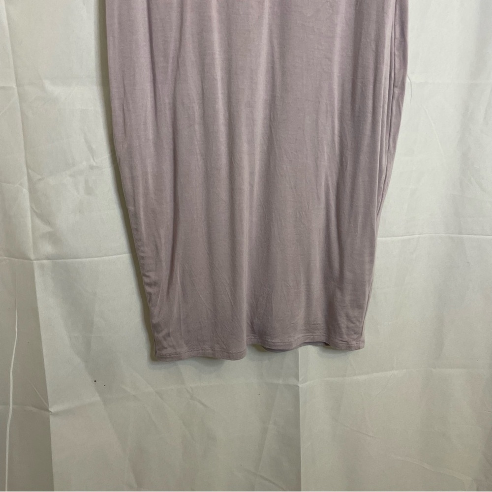 MARCIANO Women’s Dusty Purple Pink Short Sleeve Body Con Dress Midi Size Small - Picture 4 of 12